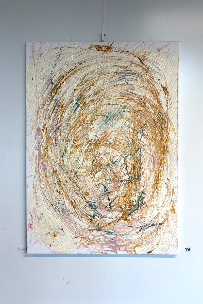 Stefan Zinkgraf Malerei goldener Kreisel