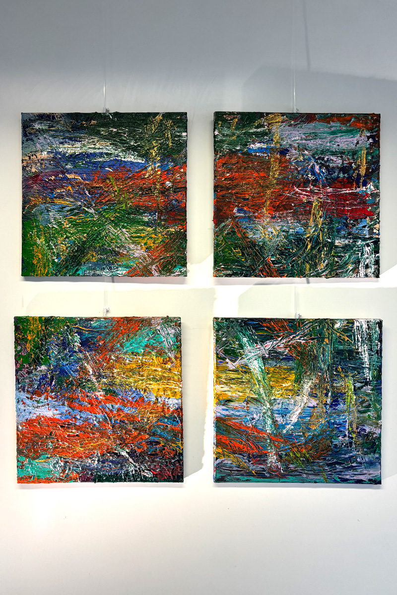 Stefan Zinkgraf Malerei ohne Titel 4-tlg