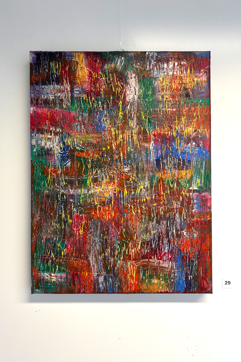 Stefan Zinkgraf Malerei scratched pattern